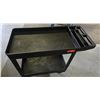 Image 2 : Heavy Duty Plastic Rolling Utility Cart 39" x 17.5" x 33" H
