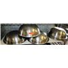 Image 1 : Approx 9 Metal Mixing Bowls - Various Sizes