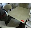 Image 2 : Plastic Folding Card Table 29" x 29" x 29" & 2 Folding Plastic Chairs