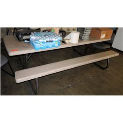 Plastic Picnic Table 91" x 56" x 29" H