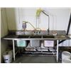 Image 1 : 3 Compartment Dish Washing Sink w/ Drainboards & Faucet/Sprayer 90" x 27" x 37" H