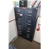 Image 1 : Qty 2 Tall Black 4-Drawer Vertical Filing Cabinets