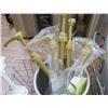 Image 8 : Assorted Kitchen Items - 2 Stock Pots, Wire Basket, Slicer, Sauce Pumps, Tools