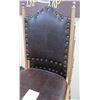 Image 2 : Qty 7 Brown/Bronze Faux Leather Upholstered Dining Chairs