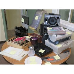 Stereo System, Mochi Cutter, Dishes, Cutting Boards, Napkin Dispenser, Display Racks, Baskets
