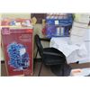 Image 1 : Chrismas Decorations - 1 Giant Santa, 1 Box Wreath Lights, 7 Boxes Silver Elastic Strings