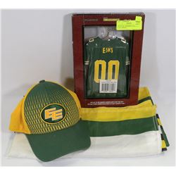 GROUP OF 3 ESKIMOS ITEMS INCL FLAG, JERSEY