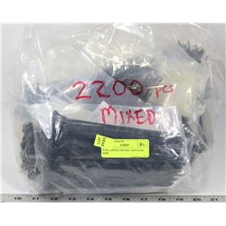 BAG 2200 PCS ZIP TIES AND CLIPS NEW