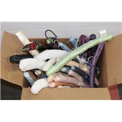 BOX OF 40 VINTAGE PADDED CLOTHES HANGERS