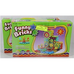 BUNDLE OF TWO 81PC FUNNY BRICKS GEAR BUILDING