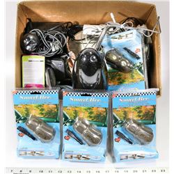 FLAT OF ASSORTED ELECTRONICS SOME ARE NEW