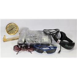 MISC FLAT OF NUMARK DJ HEADPHONES, GUESS GLASSES