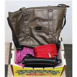 BOX OF HIGH END LADIES BAGS