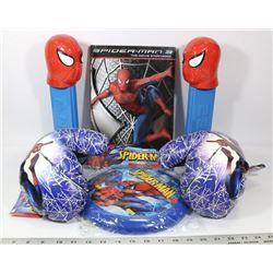 FLAT OF SPIDERMAN COLLECTIBLES
