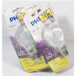 LOT OF FIVE 60W LED BULBS