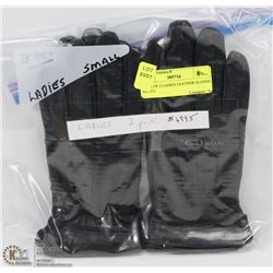 PACK OF 2 LADIES LEATHER GLOVES SMALL