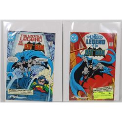 TWO SMALL-SIZE BATMAN COMIC BOOKS