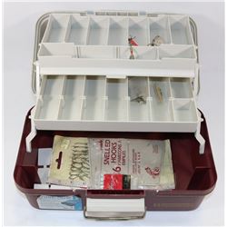 WOODS STREAM TACKLE BOX WITH SOME TACKLE