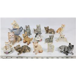 FLAT OF SMALL CAT ORNAMENTS
