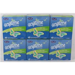 6 PACKS OF ALWAYS ANYTIME TAMPONS