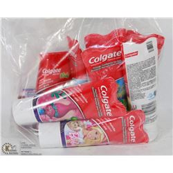 LOT OF COLGATE KIDS TOOTHPASTE