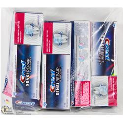 LOT OF ASSORTED CREST TOOTHPASTE