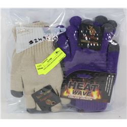 2 PACK LADIES HEATWAVE GLOVES