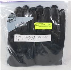 2 PACK OF MENS LEATHER GLOVES LARGE