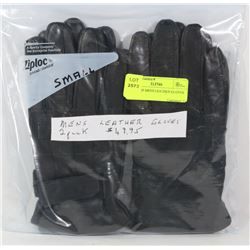 2 PACK OF MENS LEATHER GLOVES SMALL
