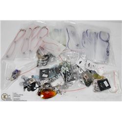 BAG OF ASSORTED FASHION JEWELRY-MOSTLY NECKLACES