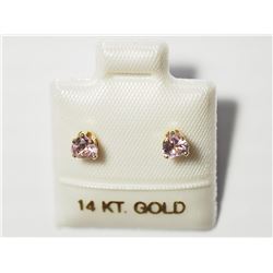 10) 14KT GOLD CZ EARRINGS