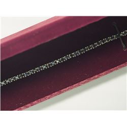 24) STERLING SILVER SAPPHIRE TENNIS BRACELET