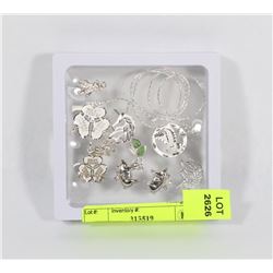 26) 10 ASSORTED STERLING SILVER PENDANTS W/CHAIN