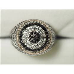 27) STERLING SILVER CZ MEN'S RING SIZE 7.5