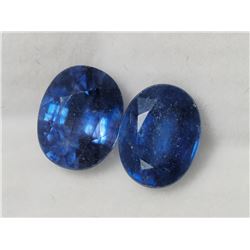37) ENHANCED 2 BLUE SAPPHIRE GEMSTONES