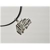 Image 1 : 45) STERLING SILVER TRUCK PENDANT ON FASHION CORD