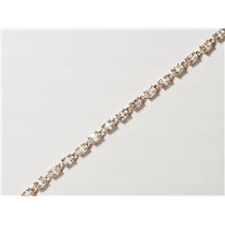 49) ST. SILVER ROSE GOLDPLATE GEMSTONE BRACELET