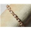 Image 2 : 49) ST. SILVER ROSE GOLDPLATE GEMSTONE BRACELET