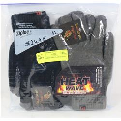2 PACK MENS HEATWAVE GLOVES