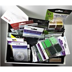 23)  BOX FILLED WITH JEWELRY MAKING