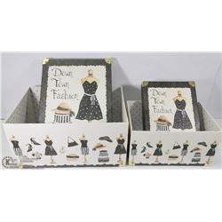 SET OF DOWNTOWN FASHION BOXES WITH BRASS