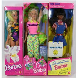 3 BARBIES  - 1985 TROPICAL, 1998 PUZZLE CRAZE,