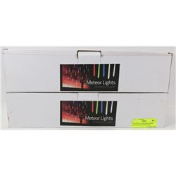 TWO BOXES OF METEOR LIGHTS, LED HANGING DECORATION