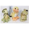 Image 1 : GROUP OF 3 LAWN & GARDEN FIGURES - DUCK, TURTLE &