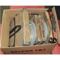 BOX OF VINTAGE FILM REELS AND CASES