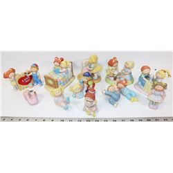 13 CABBAGE PATCH PORCELAIN FIGURES.