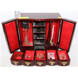 ASIAN CORK A LACQUER JEWELRY BOX 12X12X5.5 WITH