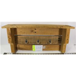 KEY/COAT HANGER MADE OUT OF SOLID OAK AND PALLET