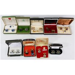 9 BOX CIFF LINK SETS INCL HICKOK DAVINCI, MOORES.