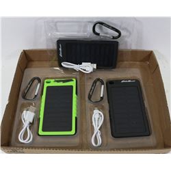 LOT OF 3 EDDIE BAUER SOLAR POWER BANK 6000MAH